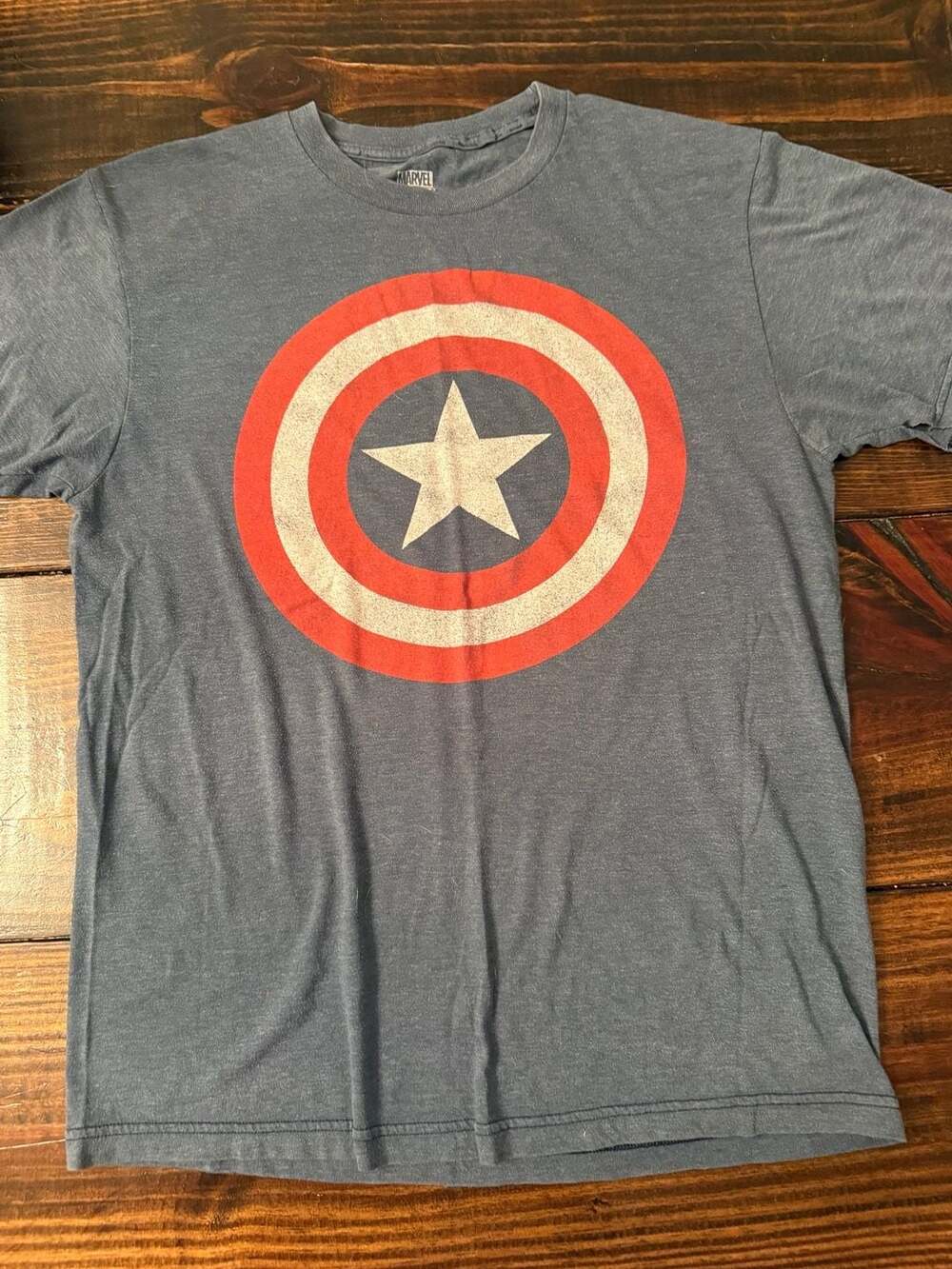 Marvel Captain America Classic Shield Logo Graphic Tee T-Shirt